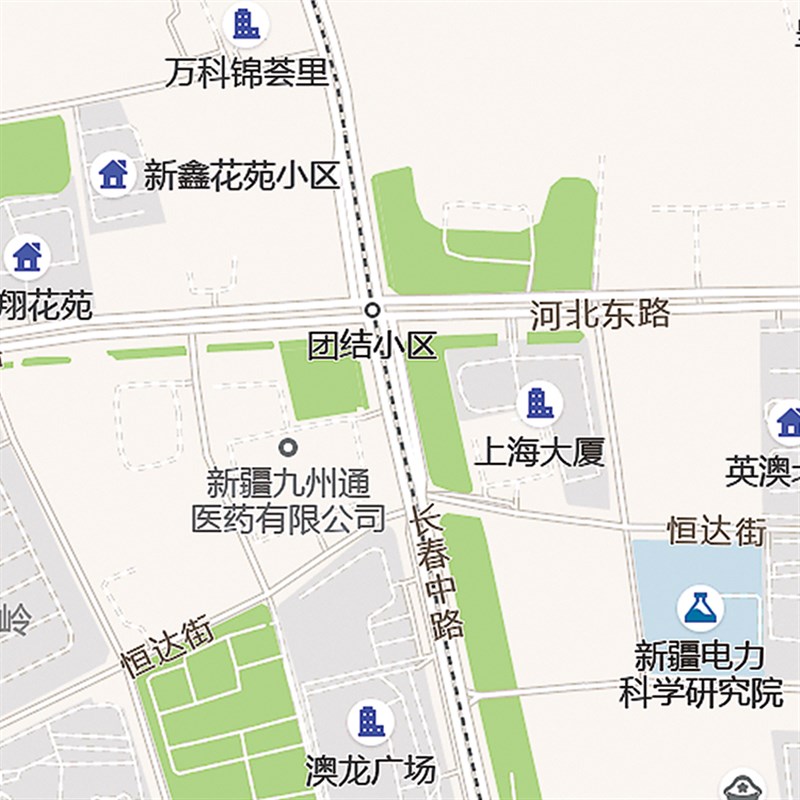 2水24新款乌鲁木齐市城区地图办公室挂图高清防墙0壁装饰实物定制