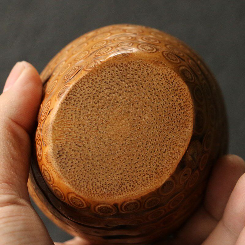 精品纯手工制作天然满具老竹根公道杯竹杯茶道茶钉茶制摆件茶宠