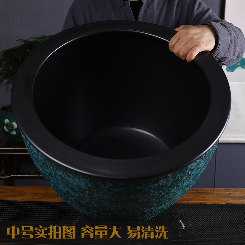德景镇粗陶陶瓷鱼缸睡莲盆荷花大缸碗莲盆缸庭院仿石大水缸锦鲤缸