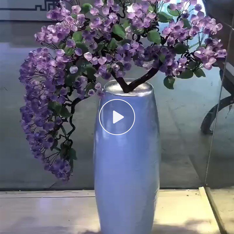 天然紫水晶大号落地摆件家居客厅酒柜玄关摆件