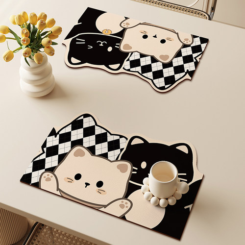 24年新款餐垫防水防油防烫耐高温餐盘垫免洗卡通pvc餐桌隔热杯垫