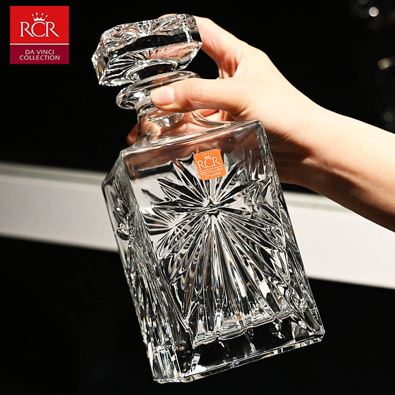 意大利RCR水晶玻璃带盖醒酒器