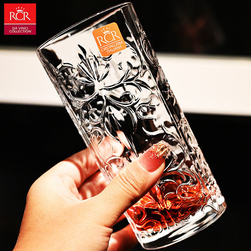 意大利进口RCR水晶玻璃高档轻奢果汁牛奶啤酒杯调酒长饮杯水杯子