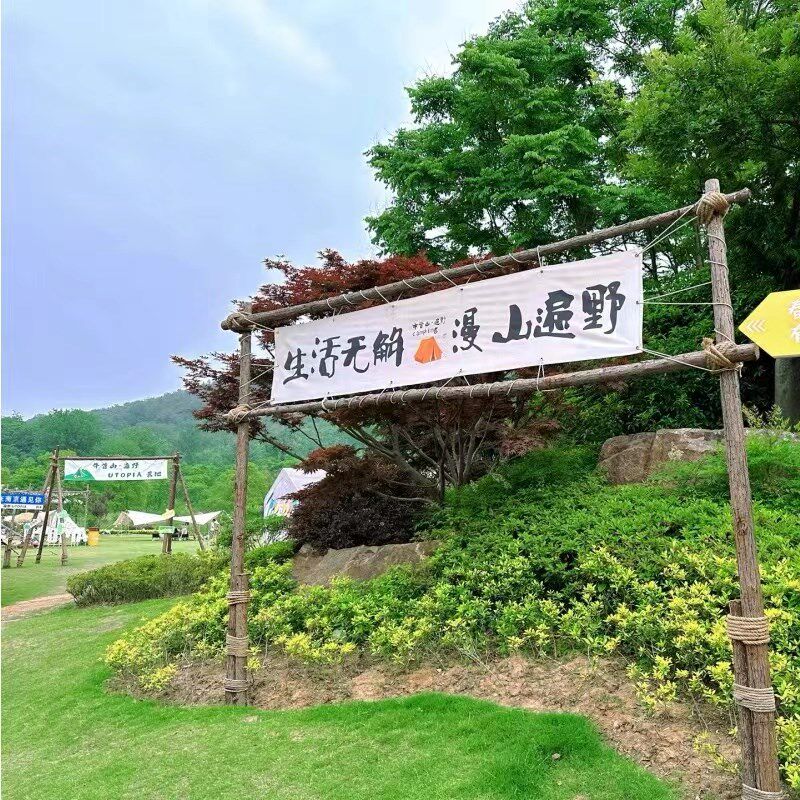 露营架子篝火派对门头实木摄影道具民宿森系婚礼原木装饰拱门花架