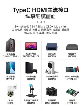 9.7一iP脑d3/4改装便携显示器2K电a扩展副屏高清触摸显示屏寸线通