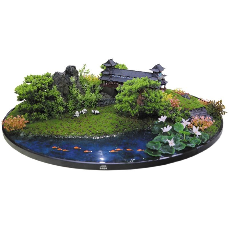 酒店餐防大圆桌摆件创意包厢餐桌花仿花真假花桌真花转盘摆花台花