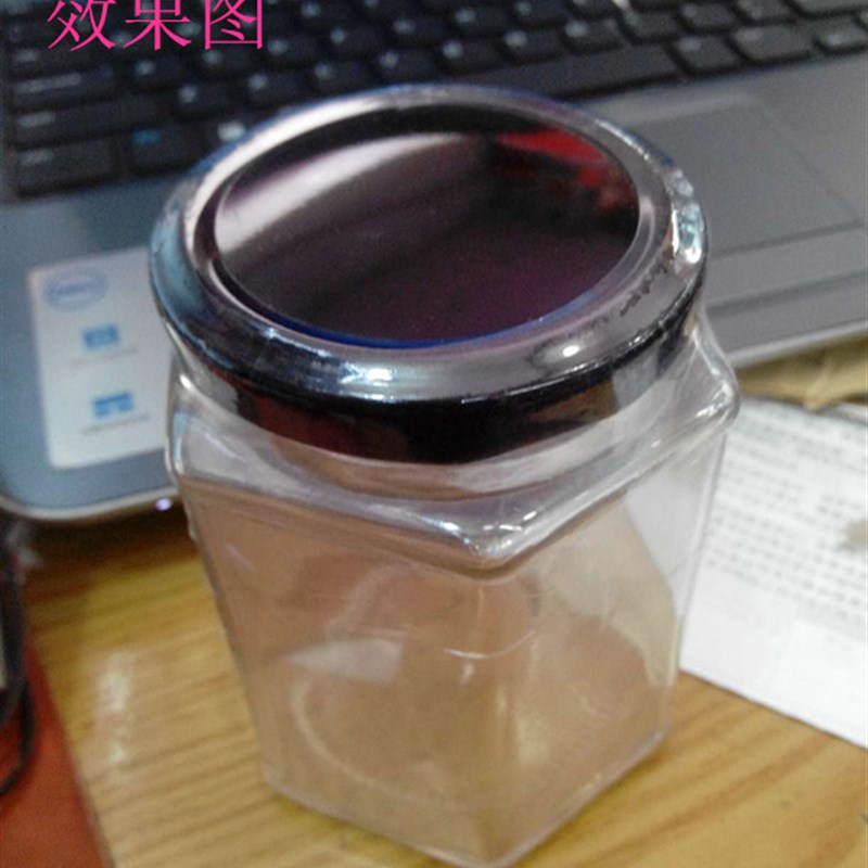 280毫升六角方瓶玻璃瓶口塑封膜热收缩膜圈 瓶盖封口膜瓶口封口膜