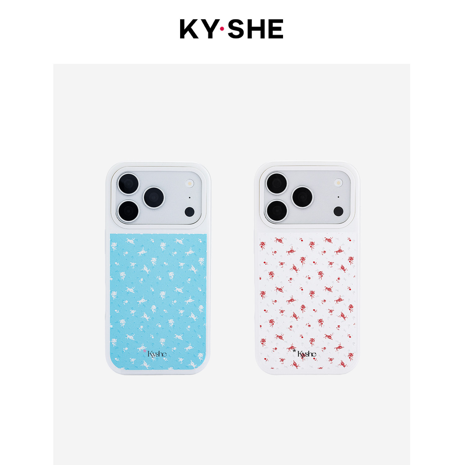 KYSHE新款复古法式浮雕小花卉防滑磨砂磁吸手机壳适用iPhone16/17promax温柔清新白框保护套