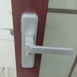 室锁间厕所通用型铝合金门黑色把手玻璃门单舌静音门生浴卫洗手间