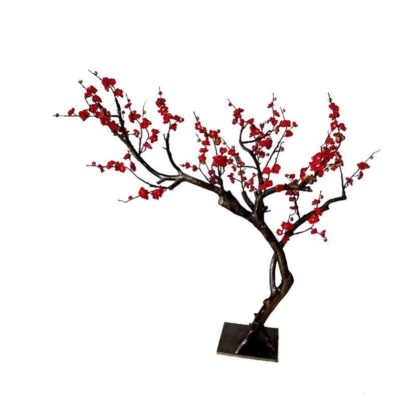 上海仿真腊梅花装饰桃花树客厅墙面花树店铺花瓶吊顶白花枝干树枝