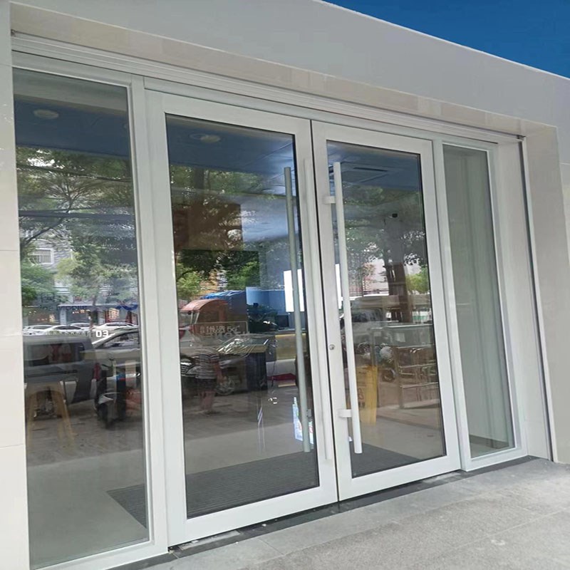 玻璃店工程门铝合金门商场门超市门拉门门地弹门推酒移门肯德基门