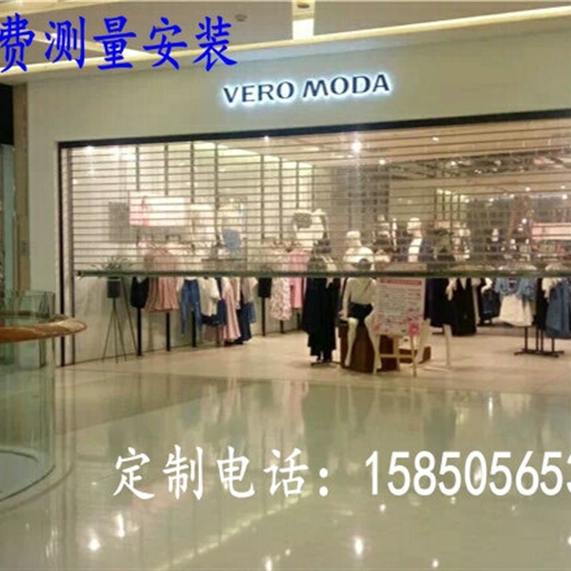 南京PVC透明水晶卷帘门不锈钢管卷闸门商场进户门店铺商铺防盗门