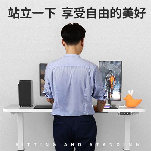 MXTARK电动升降桌腿双电机可调节高度升降桌架伸缩横梁自动升降桌