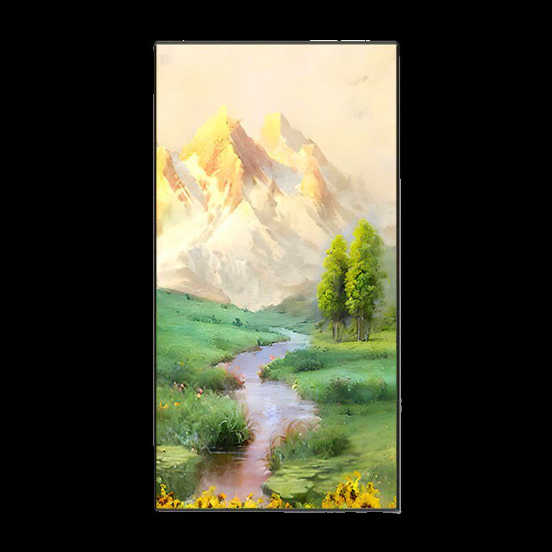 日照金画走关装饰画山水画风景壁山玄廊过道入户挂画现代艺术油画