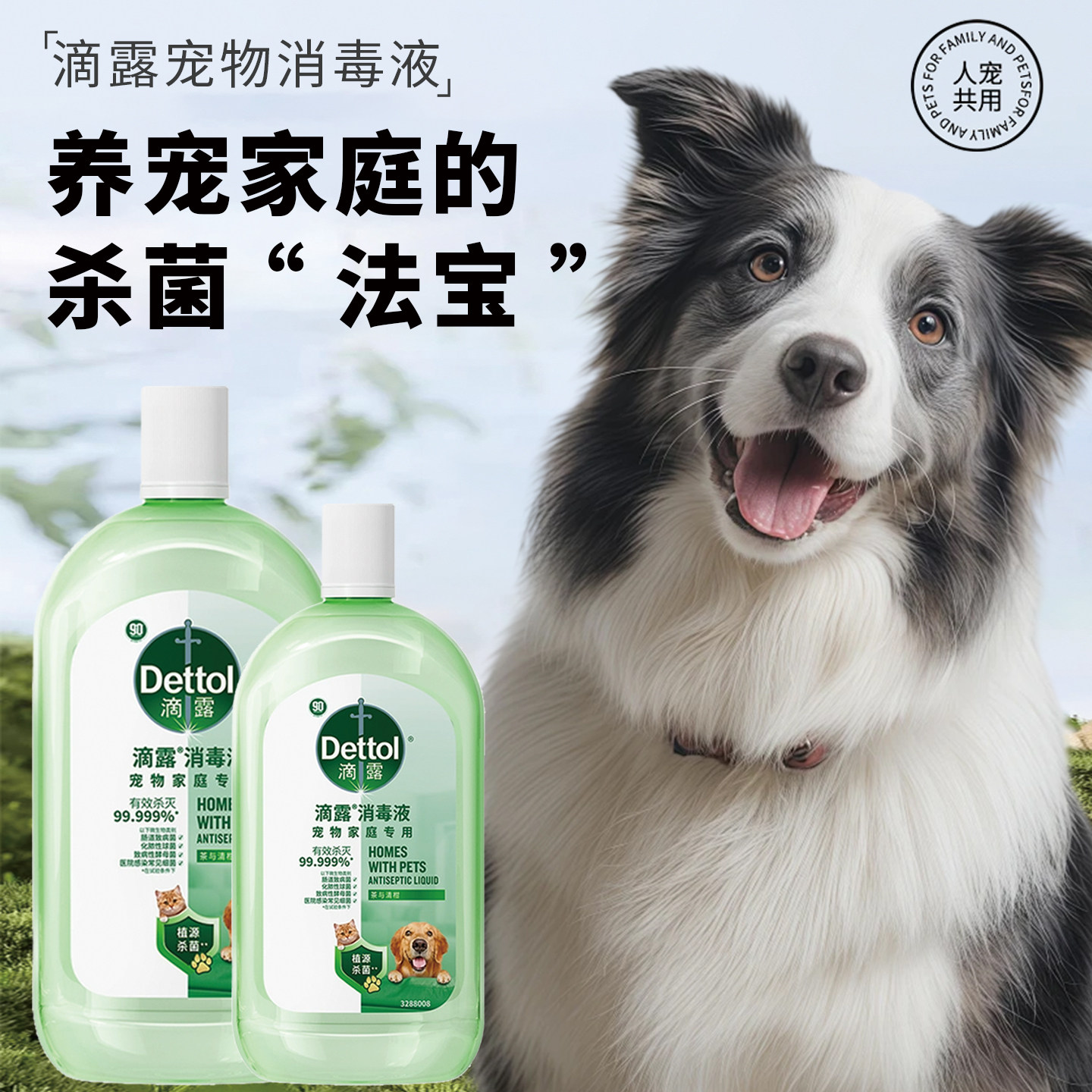 滴露宠物消毒液杀菌区域除臭猫咪狗狗异味家庭消毒水专用除臭剂