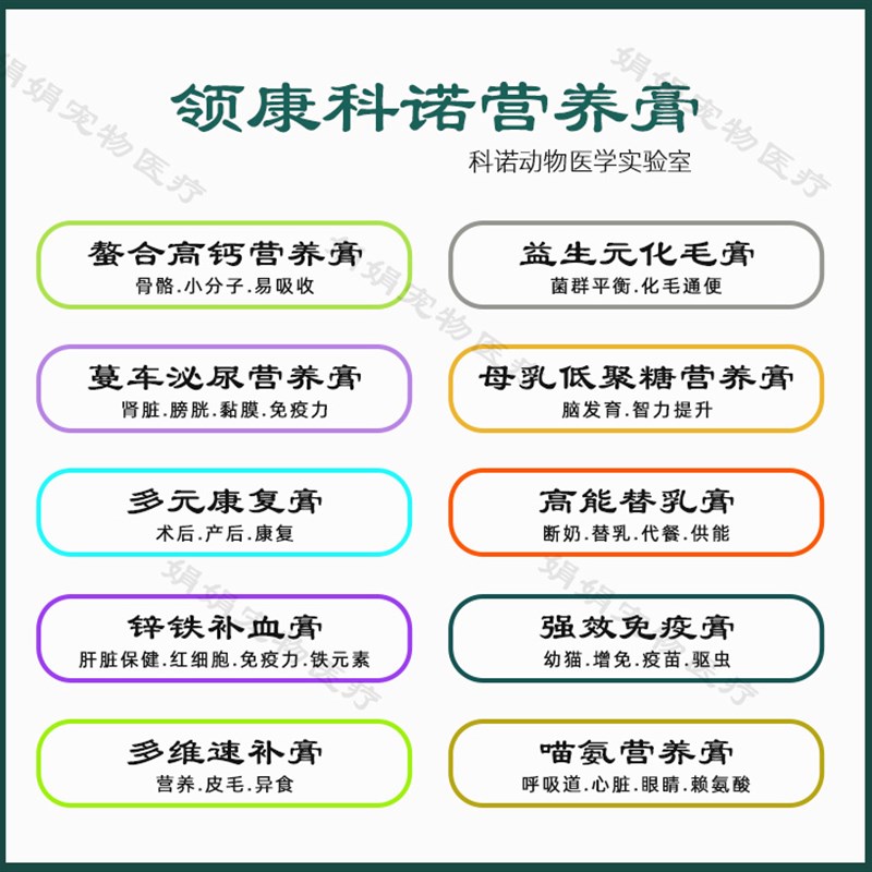 领康科诺猫养膏宠物狗狗营益维螯合高钙营养提高免疫多生元化毛膏