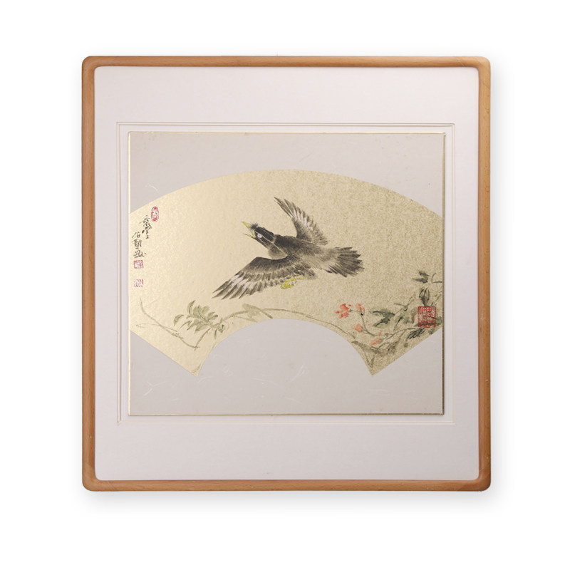 实木高档画墙相框定做山角榉木画框定制国挂圆水画框手工裱画做框