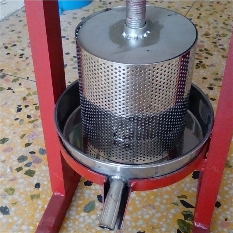 小型家用手动榨油机压猪油渣机青岛脂渣压饼手摇不锈钢压榨机