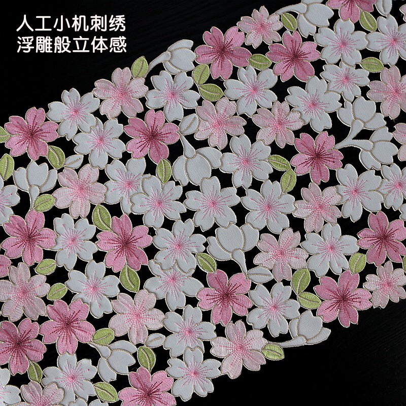 桌旗刺绣布艺日单现代茶园穗桌布桌垫电视柜盖巾吊餐床旗田几盖巾