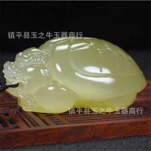 阿富汗玉龙龟手把件男士女士手玩件立体雕刻富甲天下猫眼龙龟把件