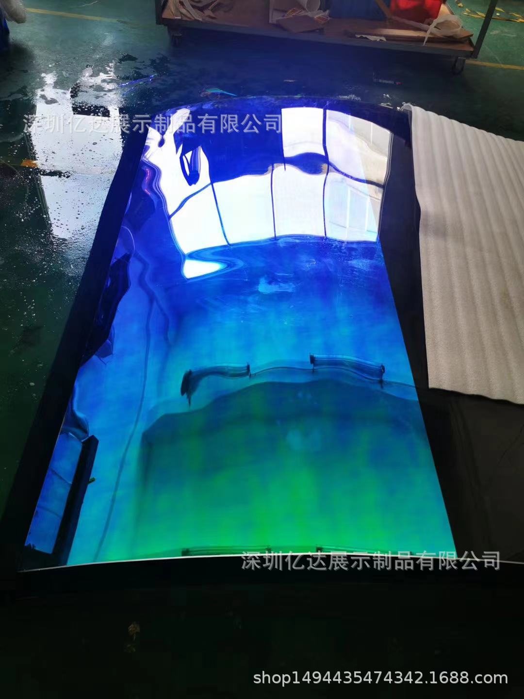 工厂定做亚克力折弯展示架 热弯有机玻璃炫彩展架弧形热弯幻彩件