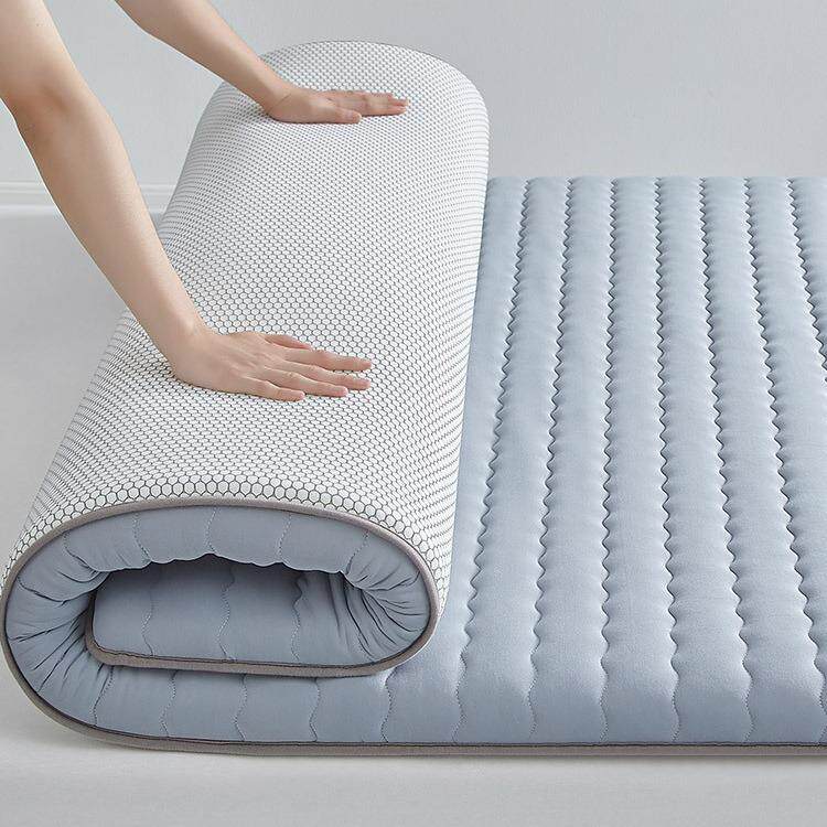 立体柔软牛奶丝乳胶家用床垫加厚可折叠收纳席梦思绑带单双人床褥