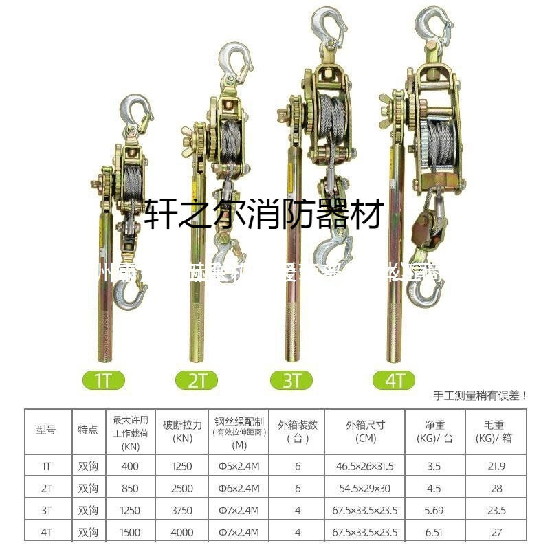 日式紧线器荷缔机 拉线器钢丝绳拉紧器手动收紧器