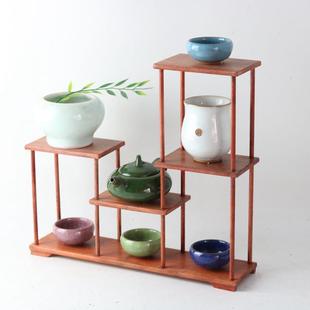 花梨木博古架实木中式小多宝阁榫卯结构仿古桌面多宝阁紫砂壶展架