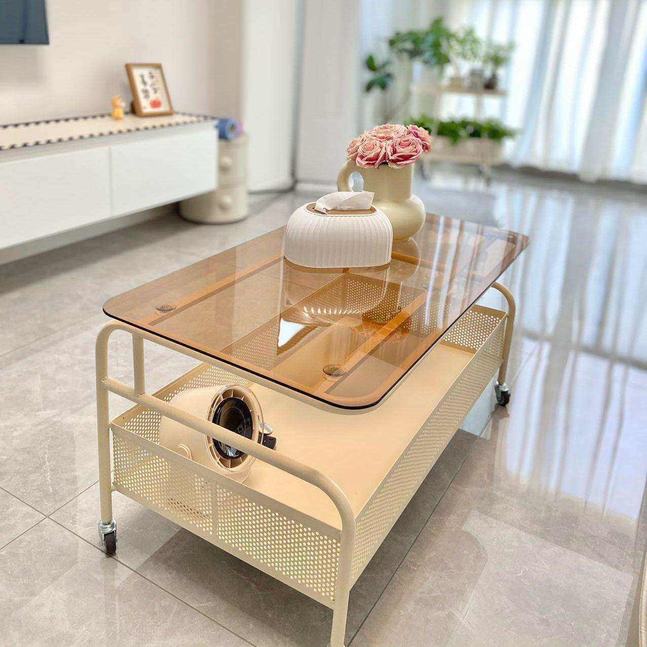 可移动钢化玻璃茶几客厅家用奶油风小户型网红沙发边几办公小桌子,玩具/童车/益智/积木/模型,其它,淘宝优惠券,粉丝福利购,淘宝优惠卷
