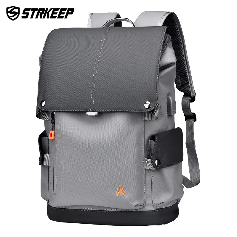 休闲双肩包男士商务通勤多功能电脑背包牛津布大容量旅行男背包