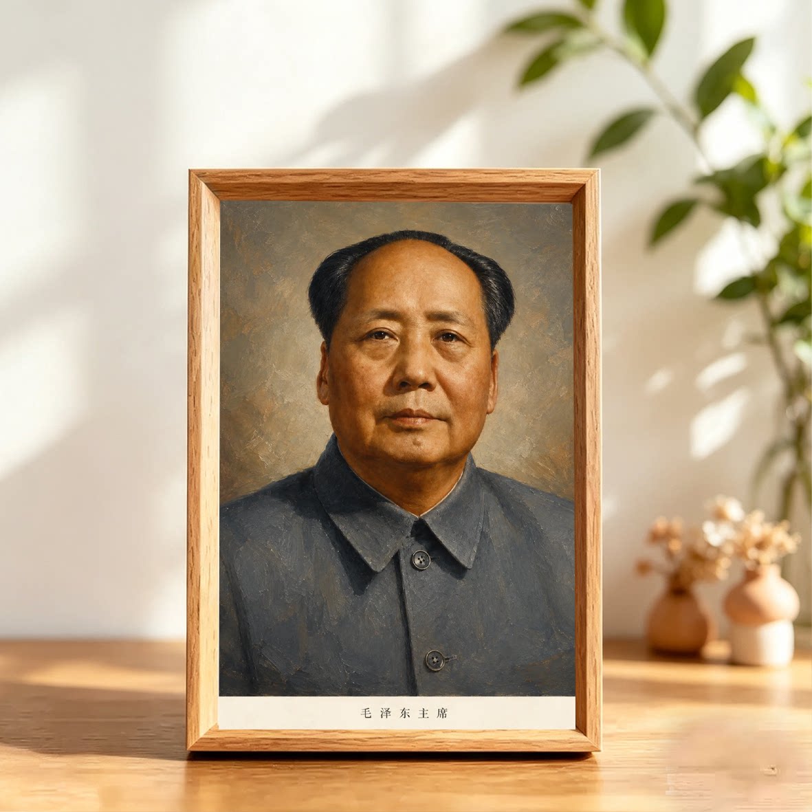 毛主席画像相框客厅玄关装饰摆件