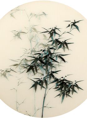 苏绣初学diy材料包 带针迹 水墨竹子 入门刺绣零基础手工自学图案