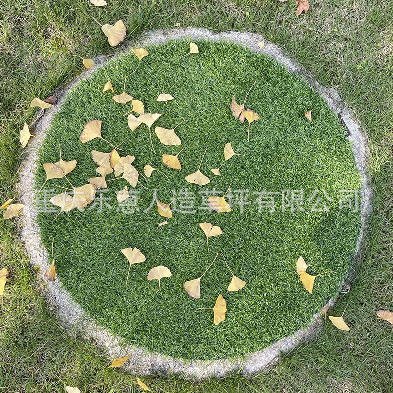 装饰井盖垫子地毯绿植假草地垫圆桌草皮仿真餐桌圆形草坪