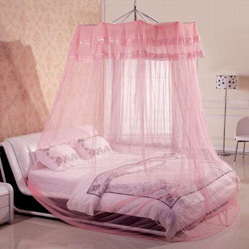 蚊帐宫庭圆顶伞帐加大床1.8/2.0吊天花大空间铝合金支架拉绳家用