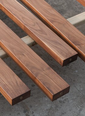 一家吉木 实木隔断水曲柳方形木条木方立柱木材屏风家用客厅装饰