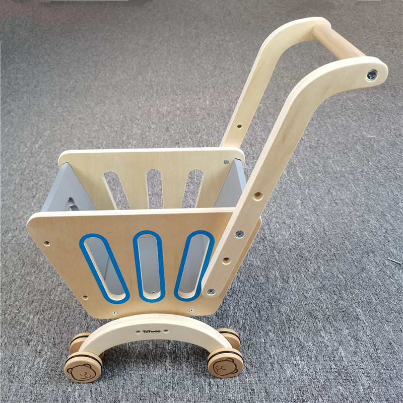 过家家儿童购物车玩具女孩超市宝宝木制手推车小孩过家家男孩玩具