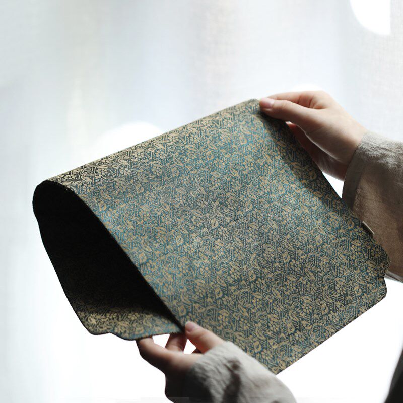 慢蓝茶具织锦棉布茶席2250壶承垫小桌旗布茶帘中式复古功夫茶道