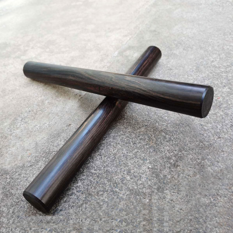 紫光檀黑檀木棍手把件紫檀圆木棍把玩红木棍手件男木棒长棍子