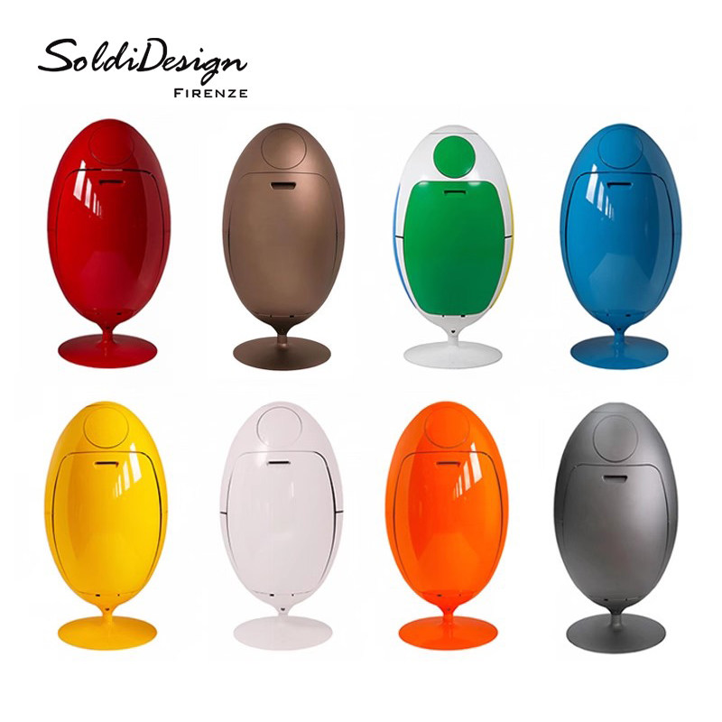意大利原装进口Soldi Design创意旋转恐龙蛋垃圾桶家用带盖大号,家居饰品,落地摆件,淘宝优惠券,粉丝福利购,淘宝优惠卷