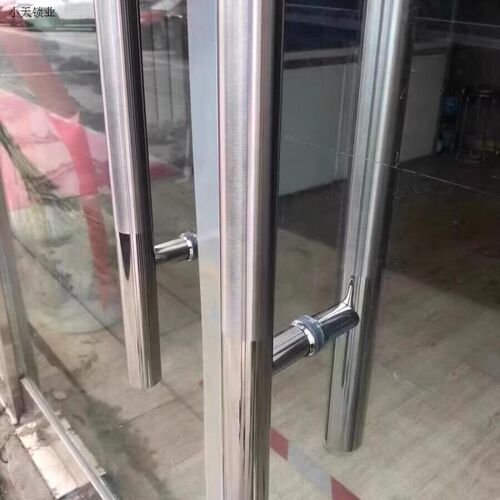大拉手门把手玫瑰玻璃门拉手加厚地弹不锈钢黑钛大门拉手木门推.