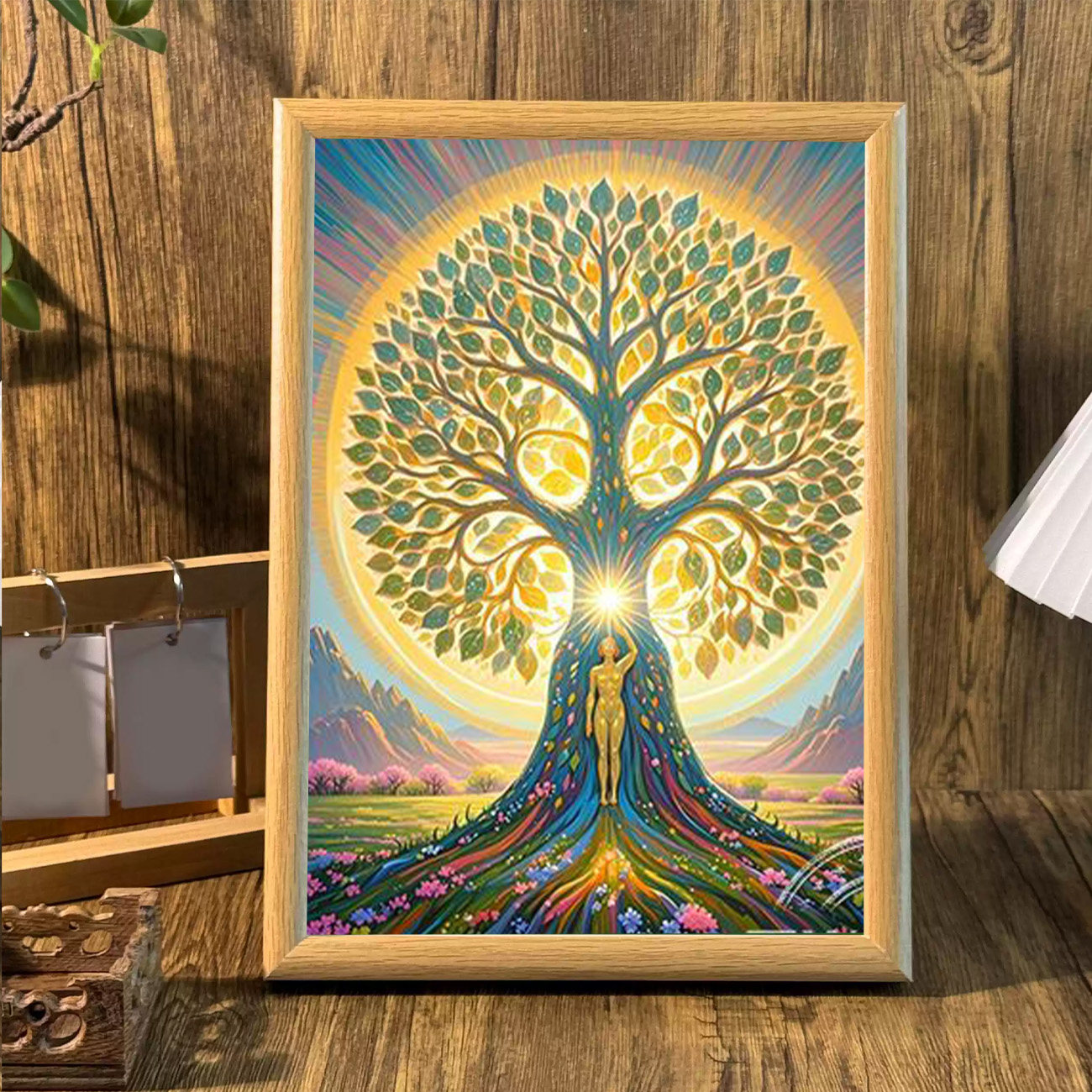 正能量疗愈心灵能量树相框