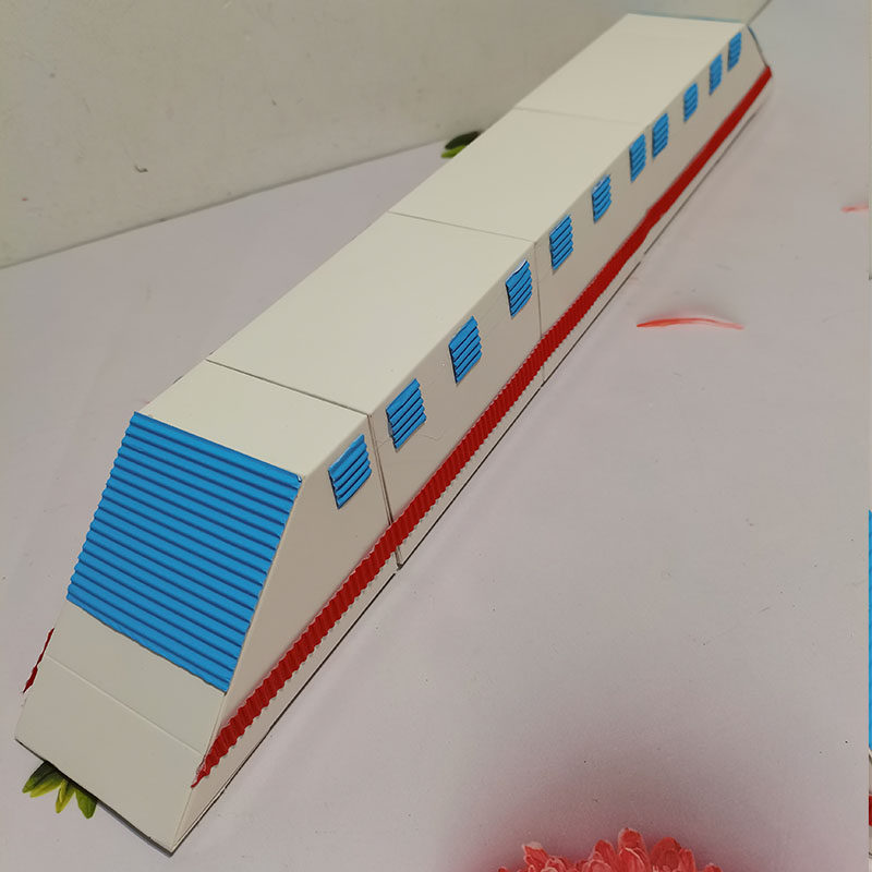 变废为宝 废旧利用 环保手工半成品 纸盒子做高铁火车成品 可定做图片