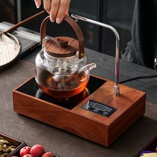 美甚新款加厚高硼硅玻璃煮茶器烧水泡茶壶家用电陶炉煮茶壶耐高温