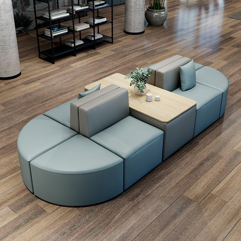 早教培训机构接待室大厅幼儿园办公室沙发创意休息区组合双面靠背