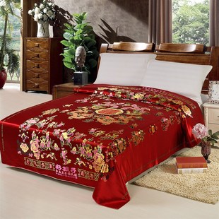 杭州丝绸织锦缎被面子老式绸缎面软缎龙凤百子高档结婚庆喜被软缎