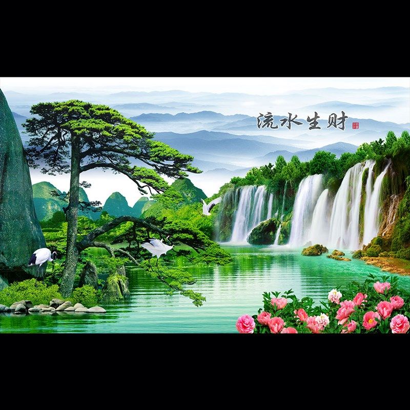 龙鱼缸背景贴纸画高清图3d立体水族箱壁纸造景纸贴风景意境定做s,宠物/宠物食品及用品,底柜/落地缸,淘宝优惠券,粉丝福利购,淘宝优惠卷