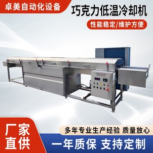 大枣坚果类食品巧克力涂层机 快速低温冷却隧道 低温裹巧克力机器