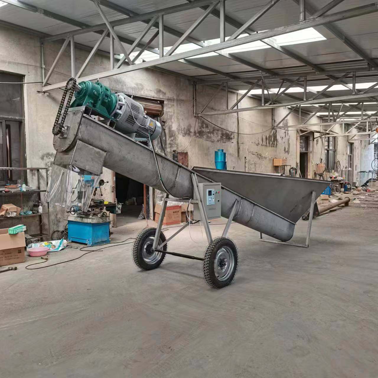 圆管螺旋提升机多规格上料输送机 有轴电动钢管提升给料机,五金/工具,拌料机,淘宝优惠券,粉丝福利购,淘宝优惠卷