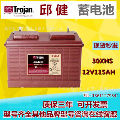 美国邱健Trojan蓄电池30XHS升降机堆高机12V130AH船舶房车巡逻车