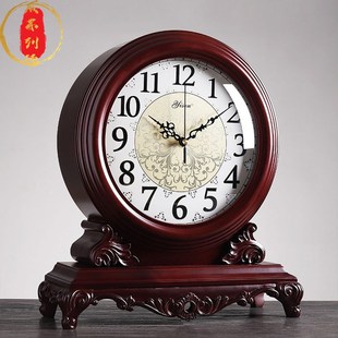 威弗列德客厅中式丽声家用台式坐钟摆钟高端台钟实木复古老式座钟